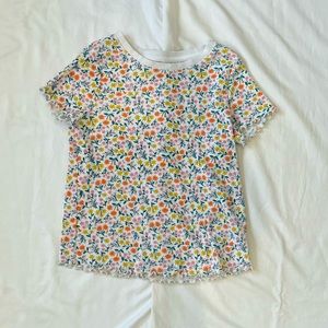 White flower top girls L (10/12) from cat and jack